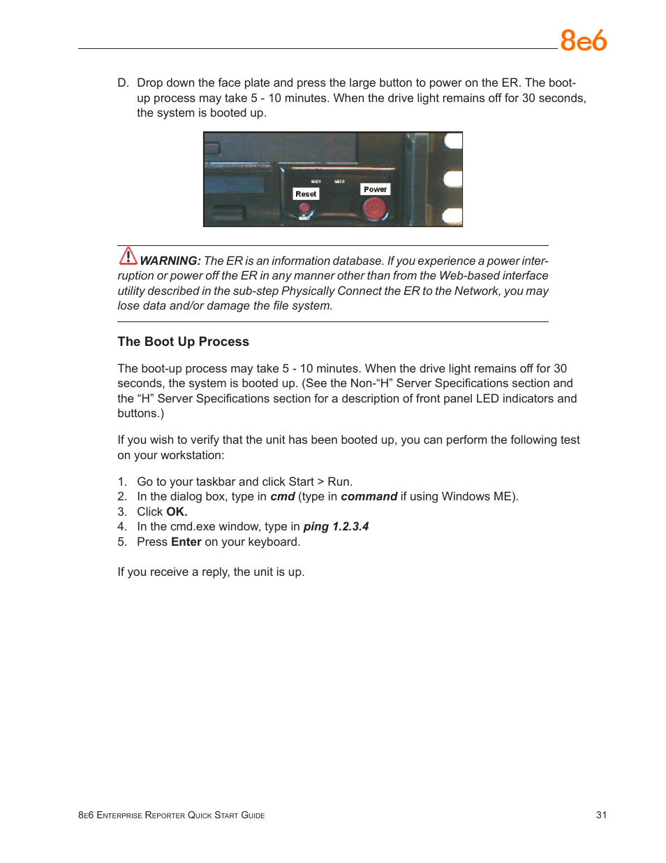 8e6 Technologies ER3-100 (5K02-55) User Manual | Page 35 / 74