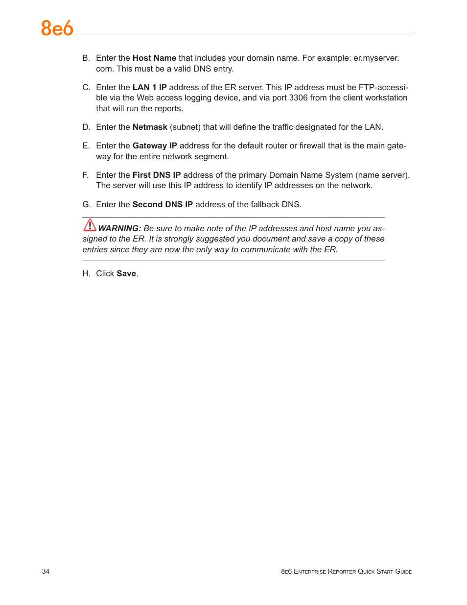 8e6 Technologies ER3-100 (5K02-55) User Manual | Page 38 / 74