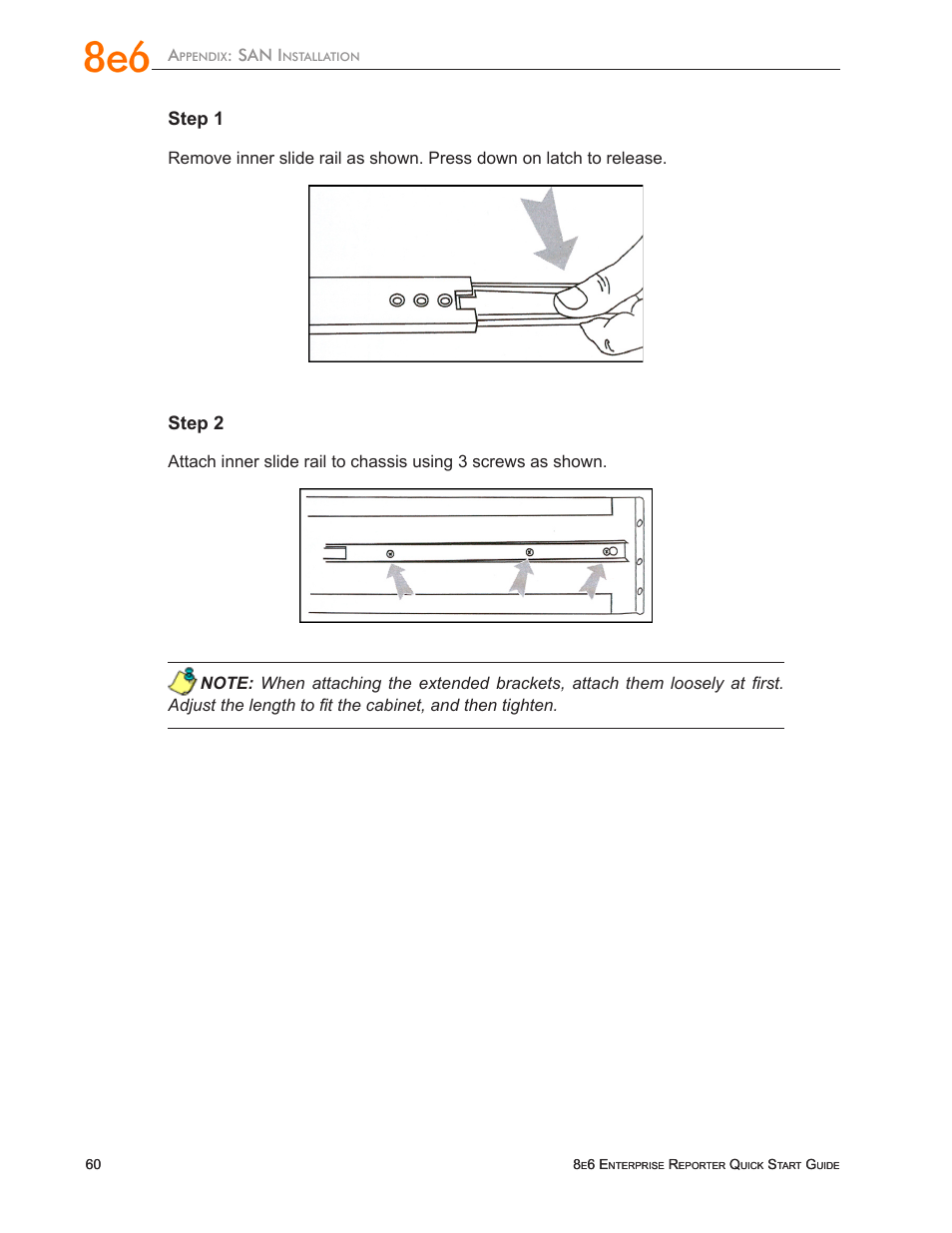 Step 1, Step 2, San i | 8e6 Technologies ER3-100 (5K02-55) User Manual | Page 64 / 74
