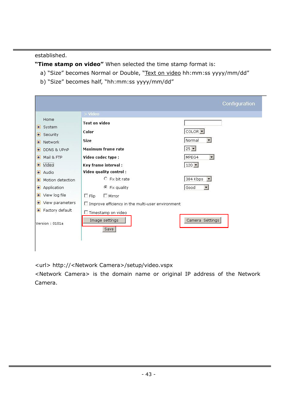 4XEM Network Camera User Manual | Page 47 / 88