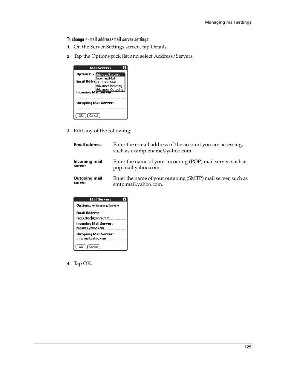 2nd Ave. Palm VersaMail 2.5 User Manual | Page 135 / 166