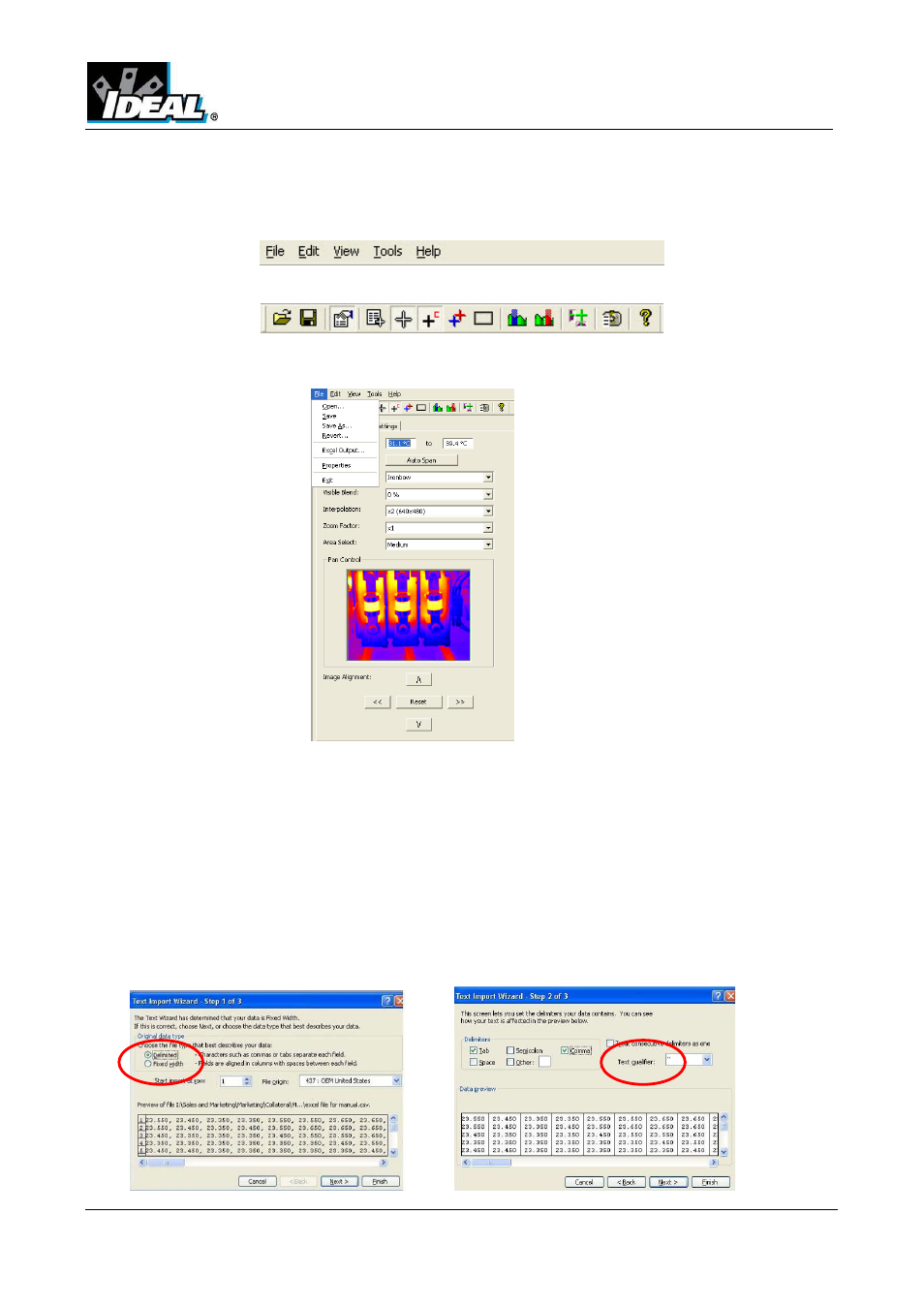 Menus and toolbars, Thermalvision™ pro sw | Ideal ND-7609-3UK User Manual | Page 11 / 21
