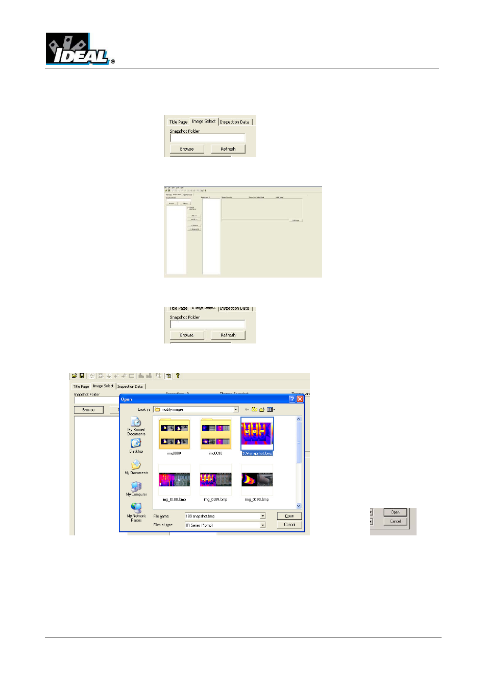Image select tab, Image tab, Thermalvision™ pro sw | Ideal ND-7609-3UK User Manual | Page 18 / 21