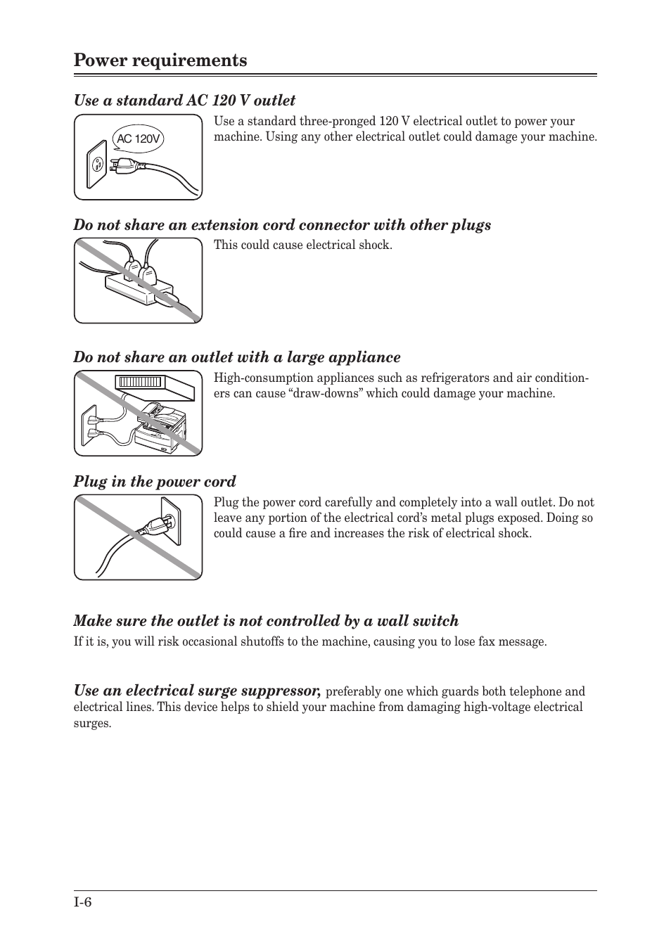 Power requirements | Muratec MX-2030 User Manual | Page 16 / 396