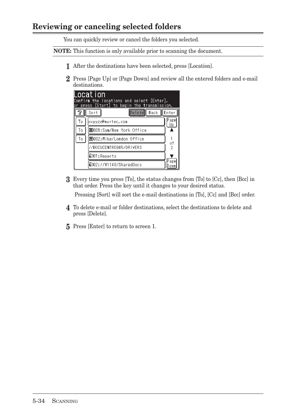 Reviewing or canceling selected folders | Muratec MX-2030 User Manual | Page 188 / 396