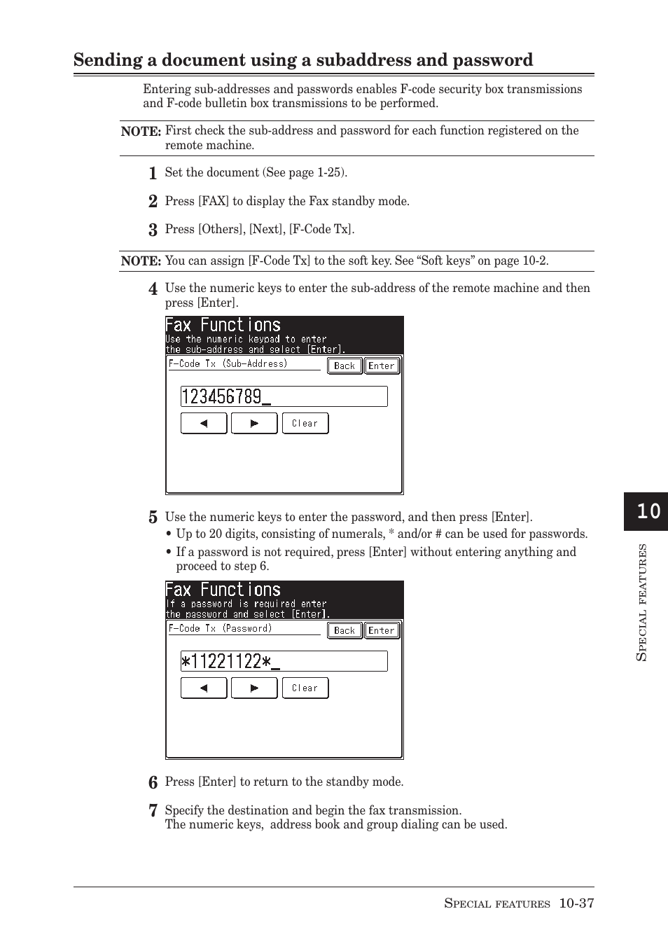 Sending a document using a subaddress and password | Muratec MX-2030 User Manual | Page 305 / 396