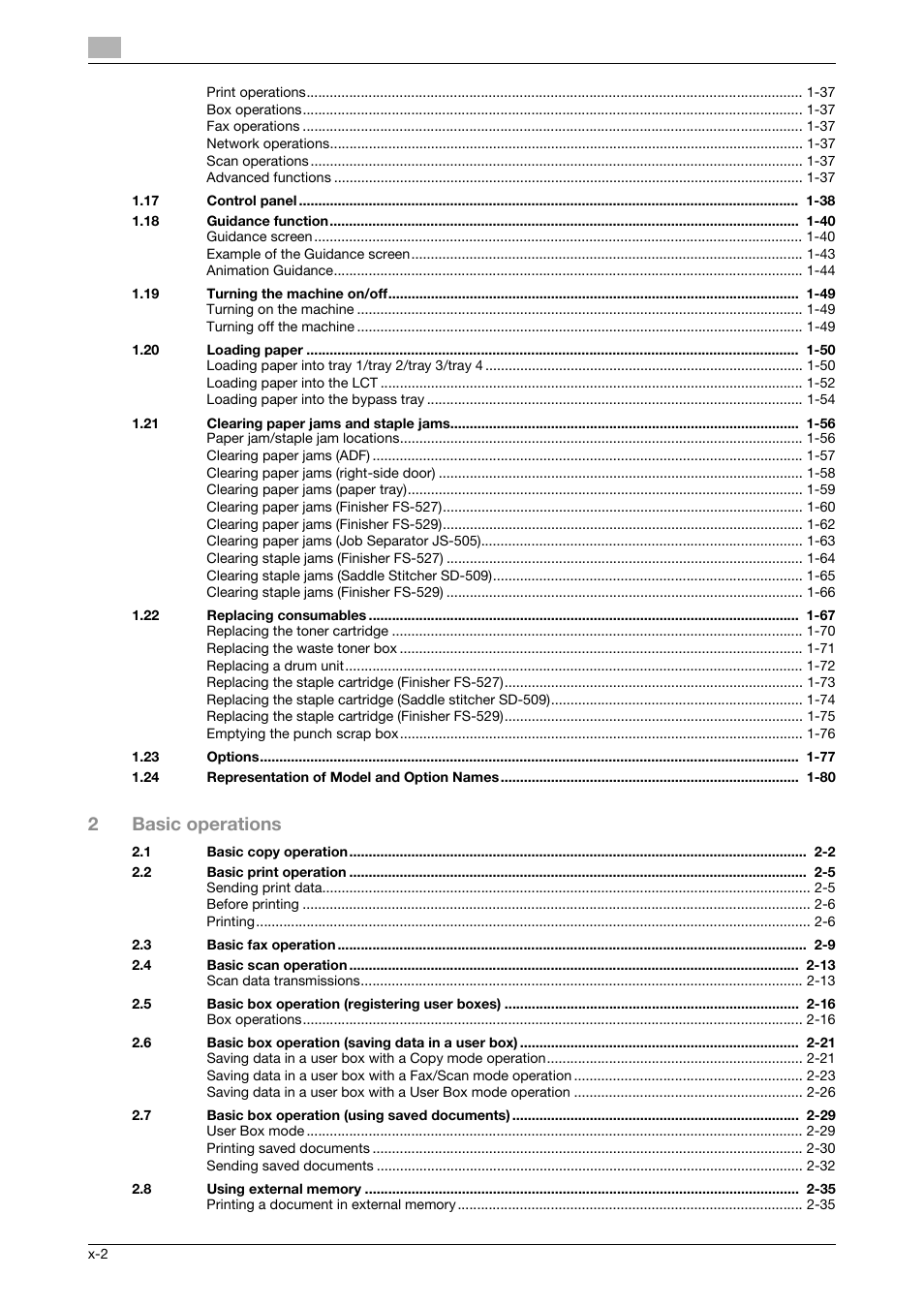 2basic operations | 321 Studios Muratec MFX-C2828 User Manual | Page 3 / 292