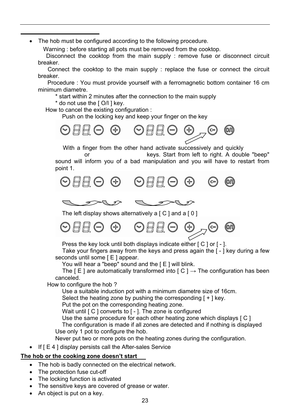 What to do in case of a problem | 321 Studios INDUCTION HOBS 7322 230 User Manual | Page 10 / 28