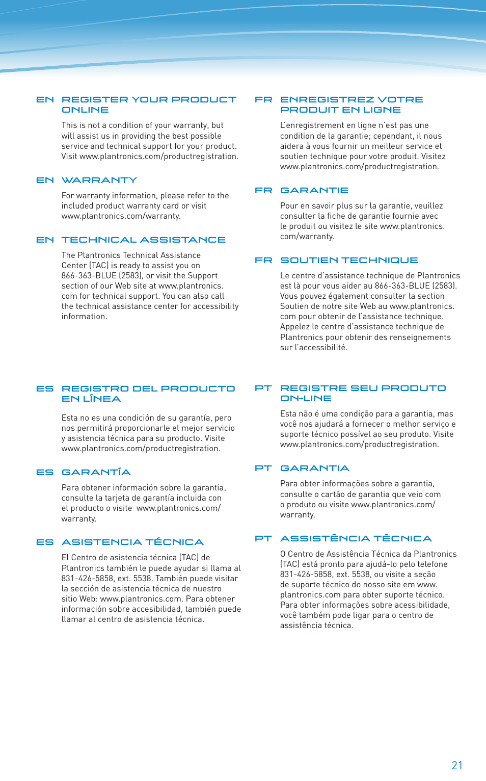 Plantronics Discovery 610 User Manual | Page 92 / 151