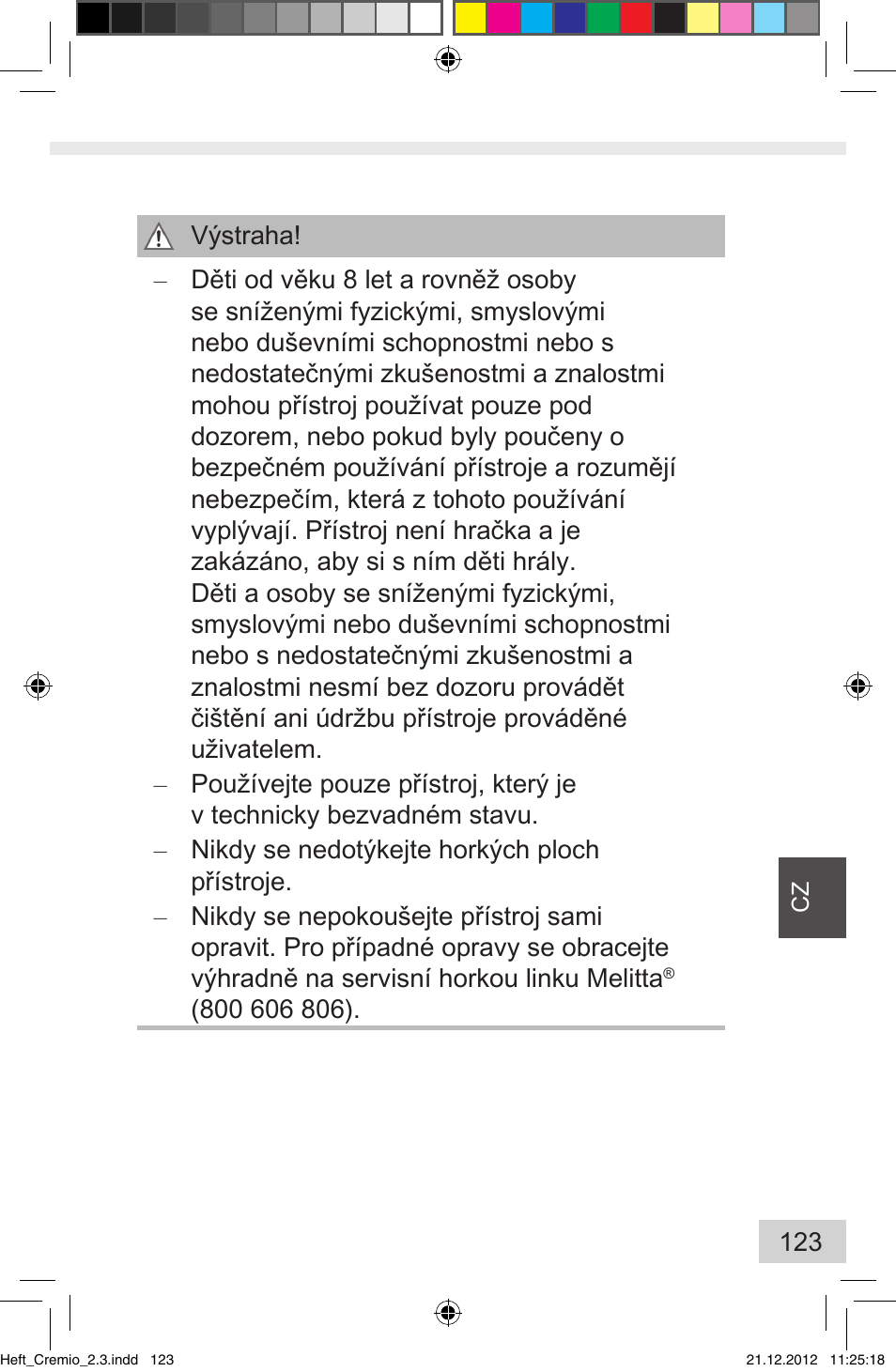 Melitta Cremio User Manual | Page 125 / 172
