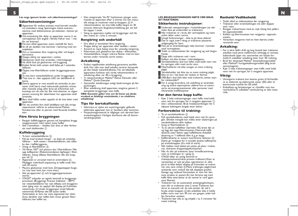 Melitta Stage User Manual | Page 5 / 16