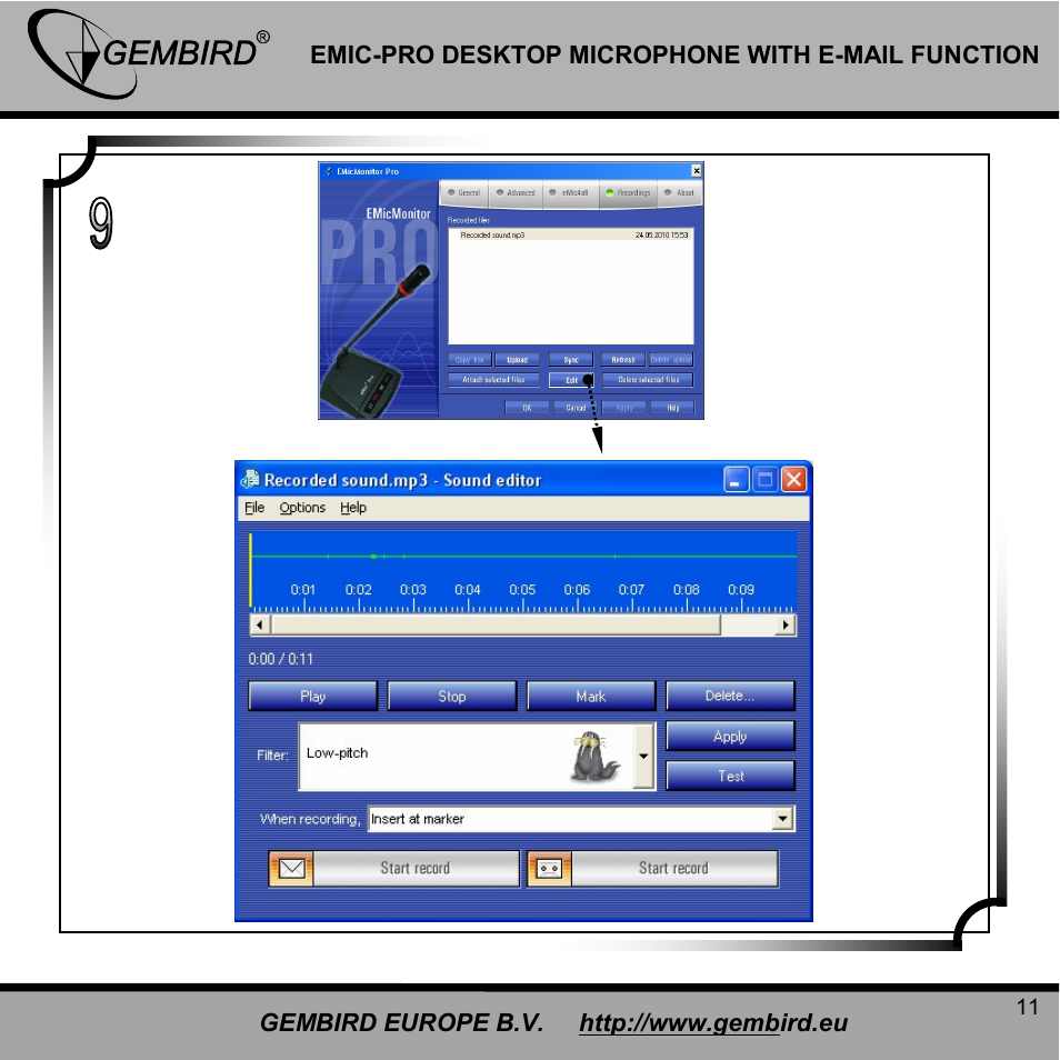 Gembird EMIC-PRO User Manual | Page 11 / 15