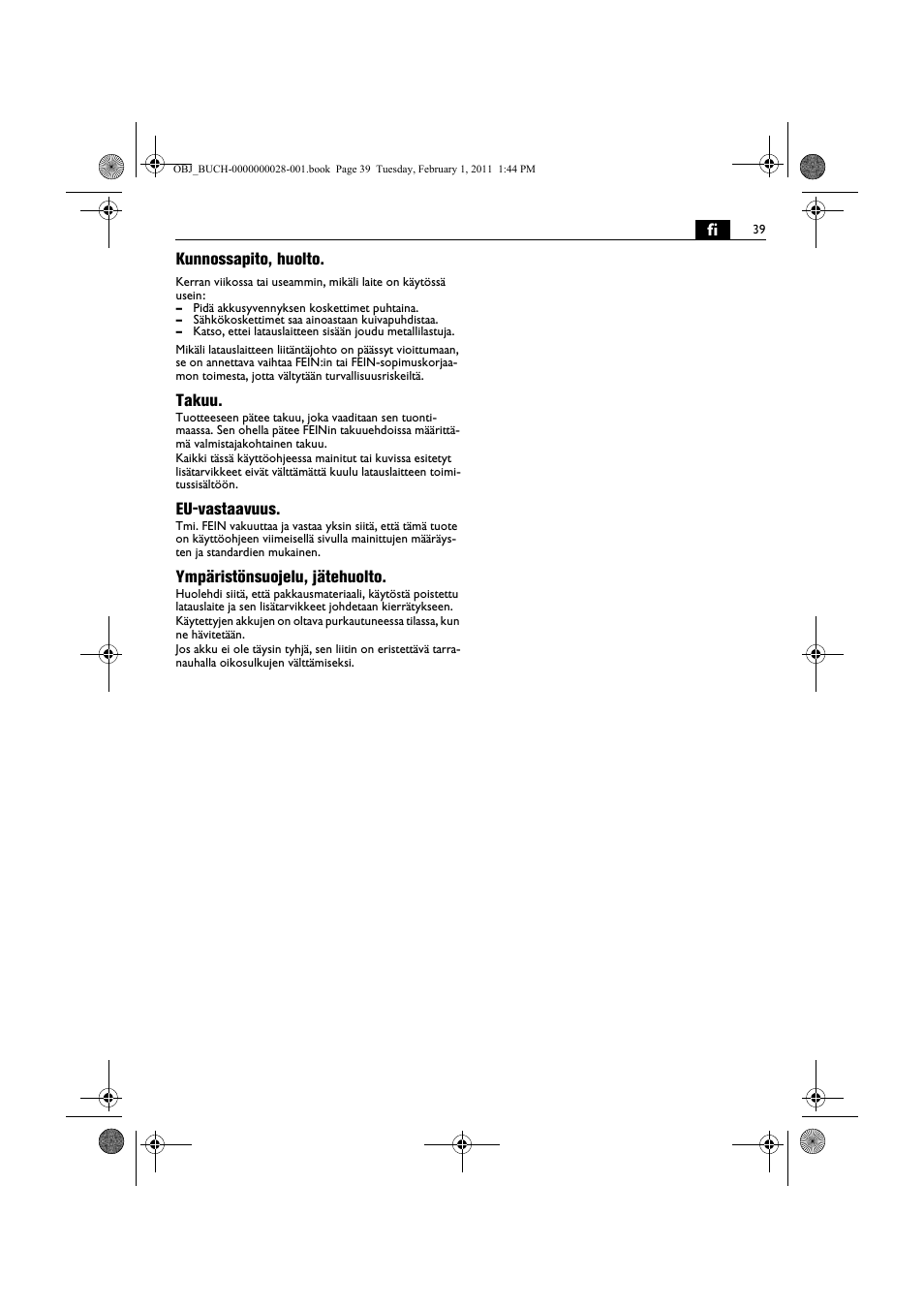 Fein ASCD 18 W4C аккумулятор User Manual | Page 39 / 105