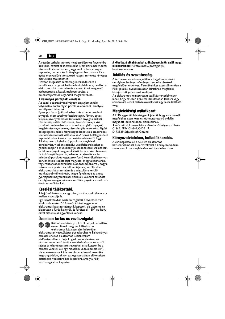 Fein BOP 13-2 User Manual | Page 50 / 110