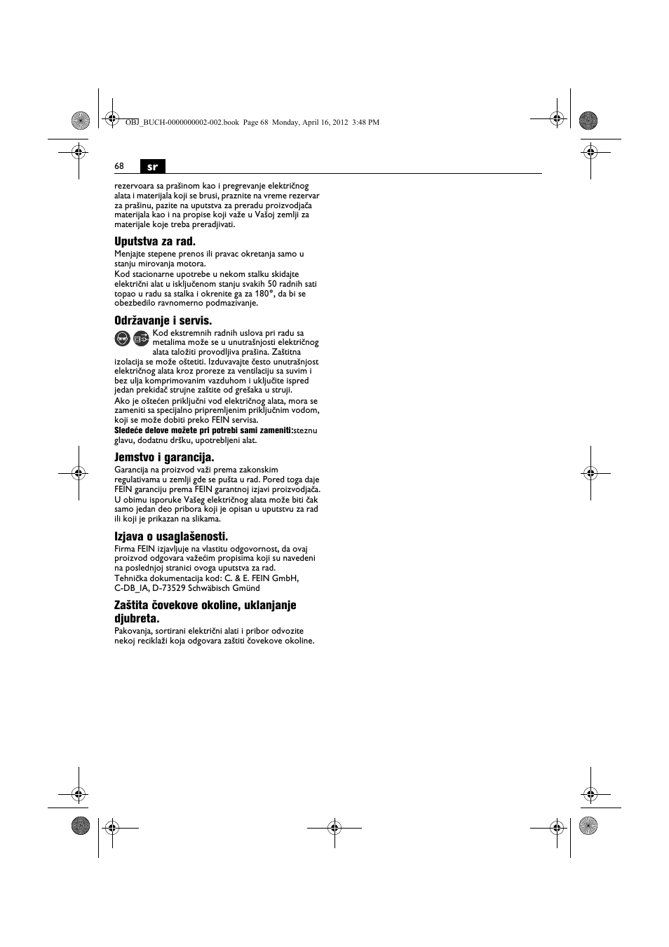 Fein BOP 13-2 User Manual | Page 68 / 110
