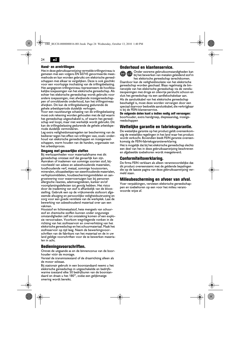 Fein DSeu 638 User Manual | Page 24 / 112
