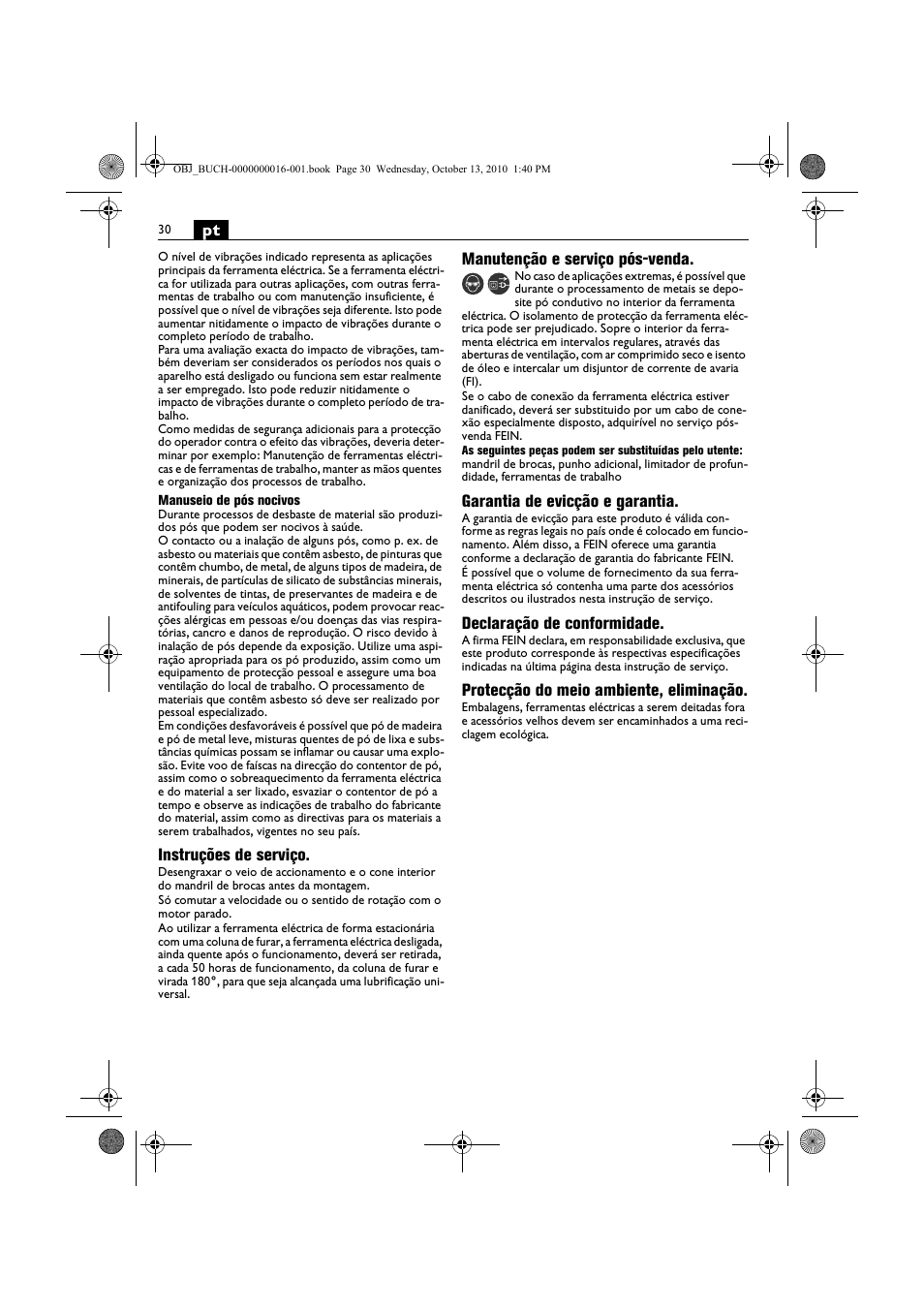 Fein DSeu 638 User Manual | Page 30 / 112