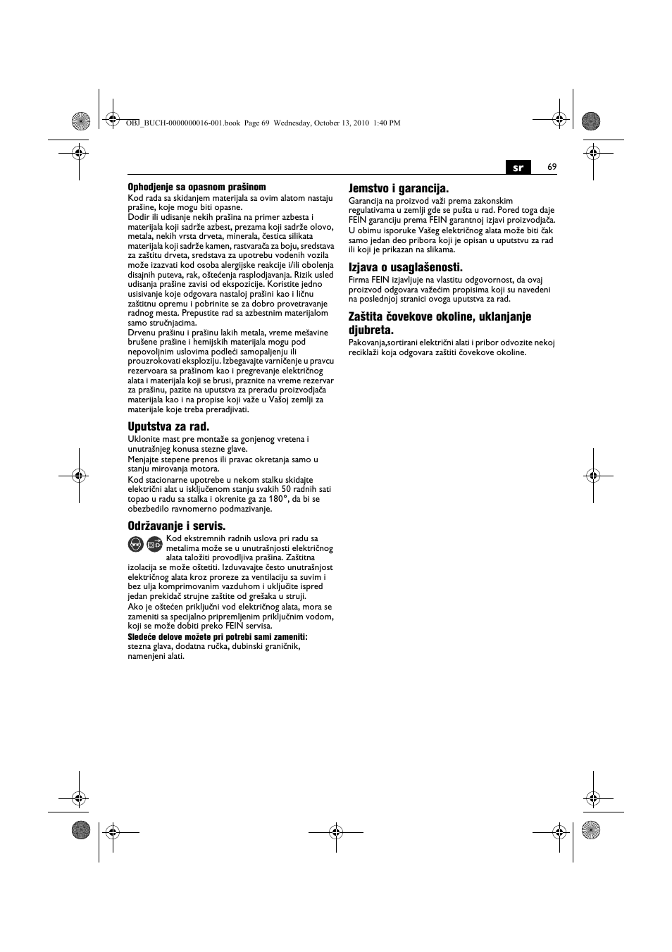 Fein DSeu 638 User Manual | Page 69 / 112