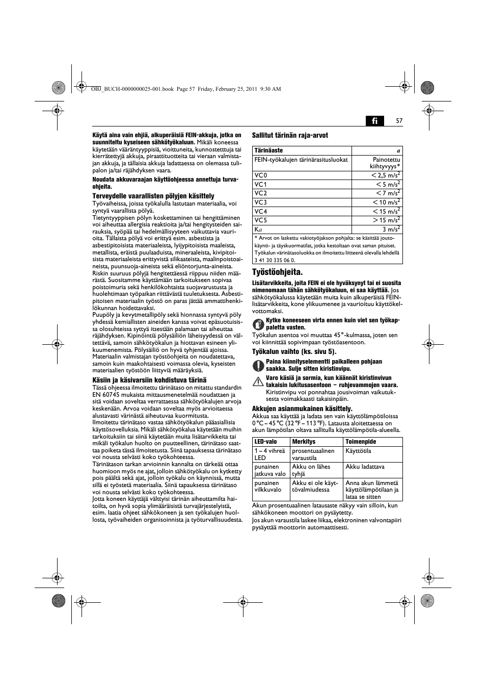 Työstöohjeita | Fein MultiMaster с аккумулятором User Manual | Page 57 / 149