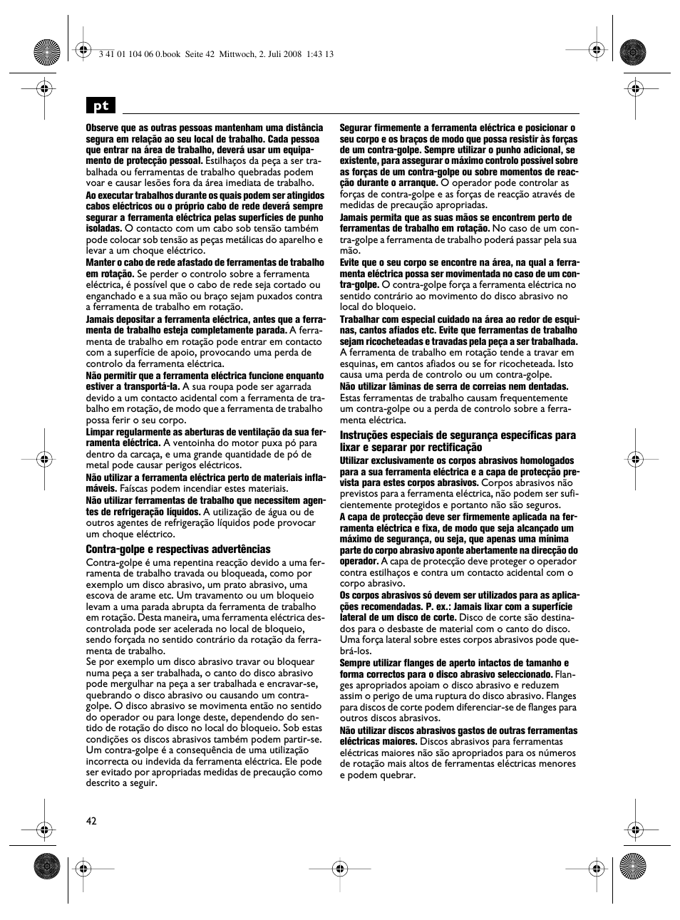 Fein WSB-14-125T User Manual | Page 42 / 99