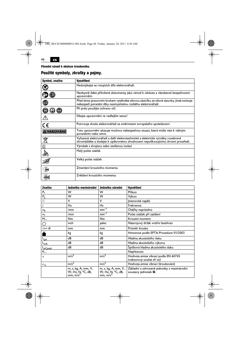 Použité symboly, zkratky a pojmy | Fein SCS_6.3-19 User Manual | Page 46 / 95