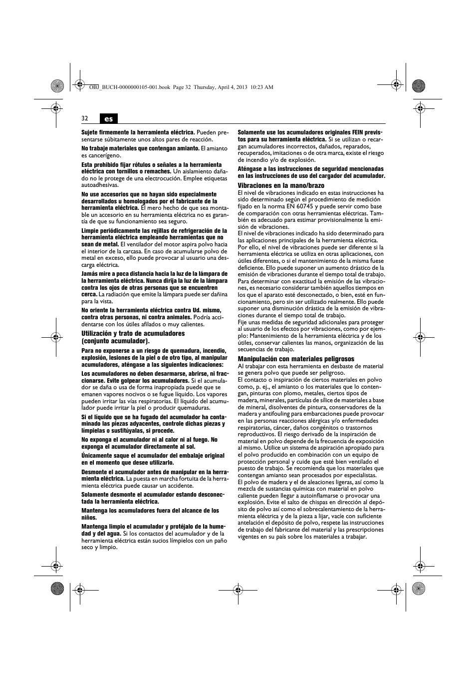 Fein ABS_18C User Manual | Page 32 / 149