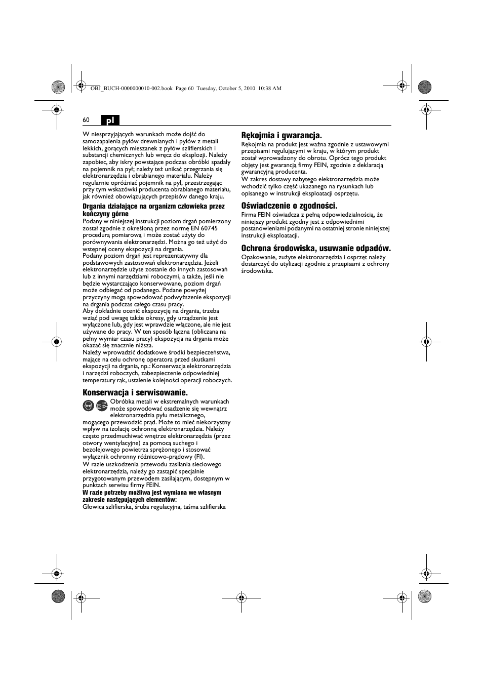 Fein BF 10-280E User Manual | Page 60 / 109