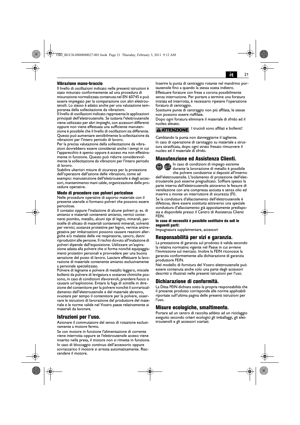 Fein KBH25 User Manual | Page 21 / 117