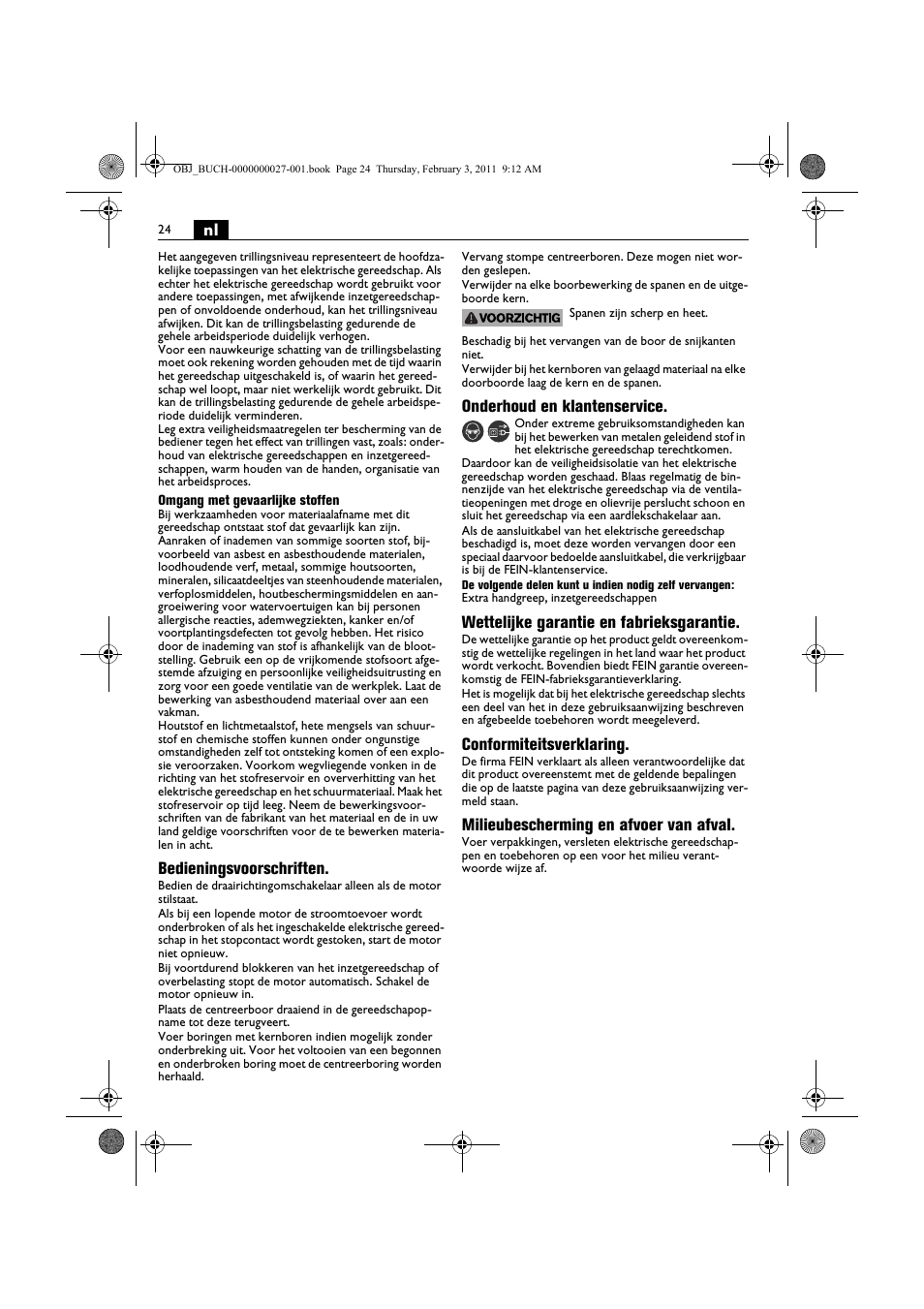 Fein KBH25 User Manual | Page 24 / 117