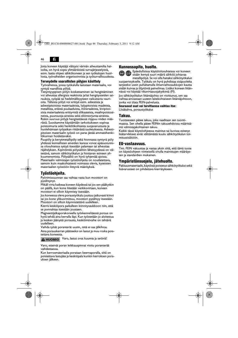 Fein KBH25 User Manual | Page 46 / 117