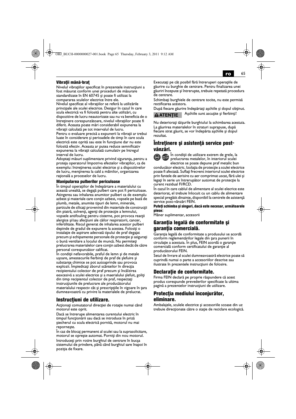 Fein KBH25 User Manual | Page 65 / 117