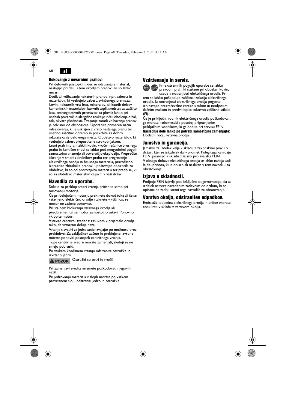 Fein KBH25 User Manual | Page 68 / 117