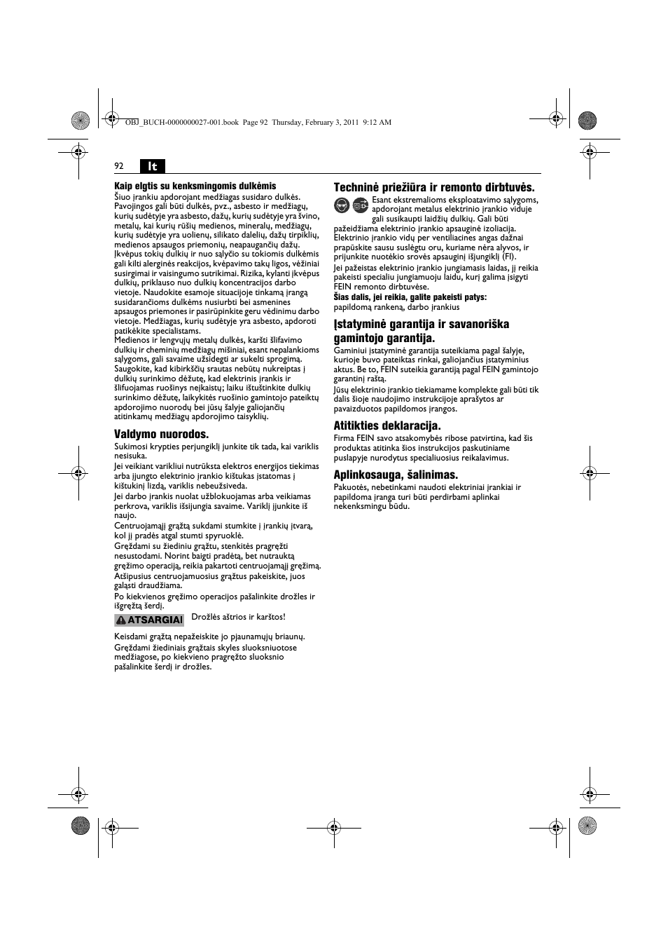 Fein KBH25 User Manual | Page 92 / 117