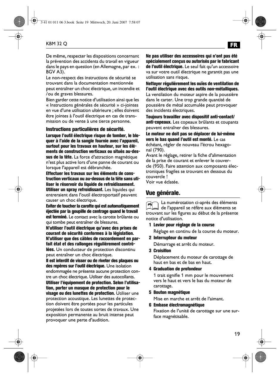Vue générale | Fein KBM32Q User Manual | Page 19 / 121