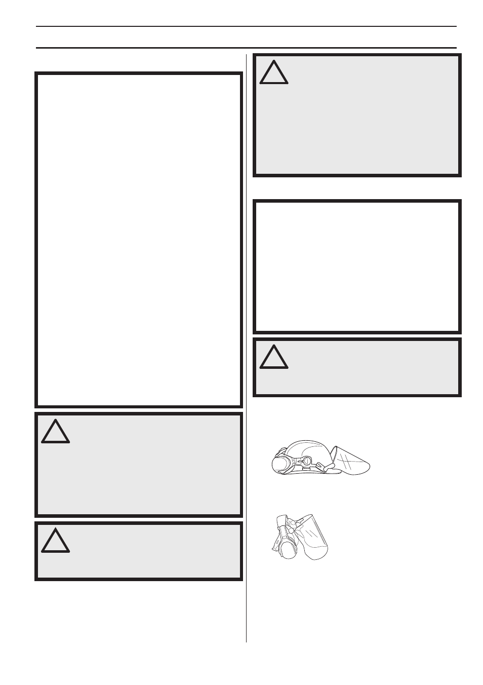 Norme generali di sicurezza, Importante abbigliamento protettivo | Husqvarna 122LD User Manual | Page 235 / 642