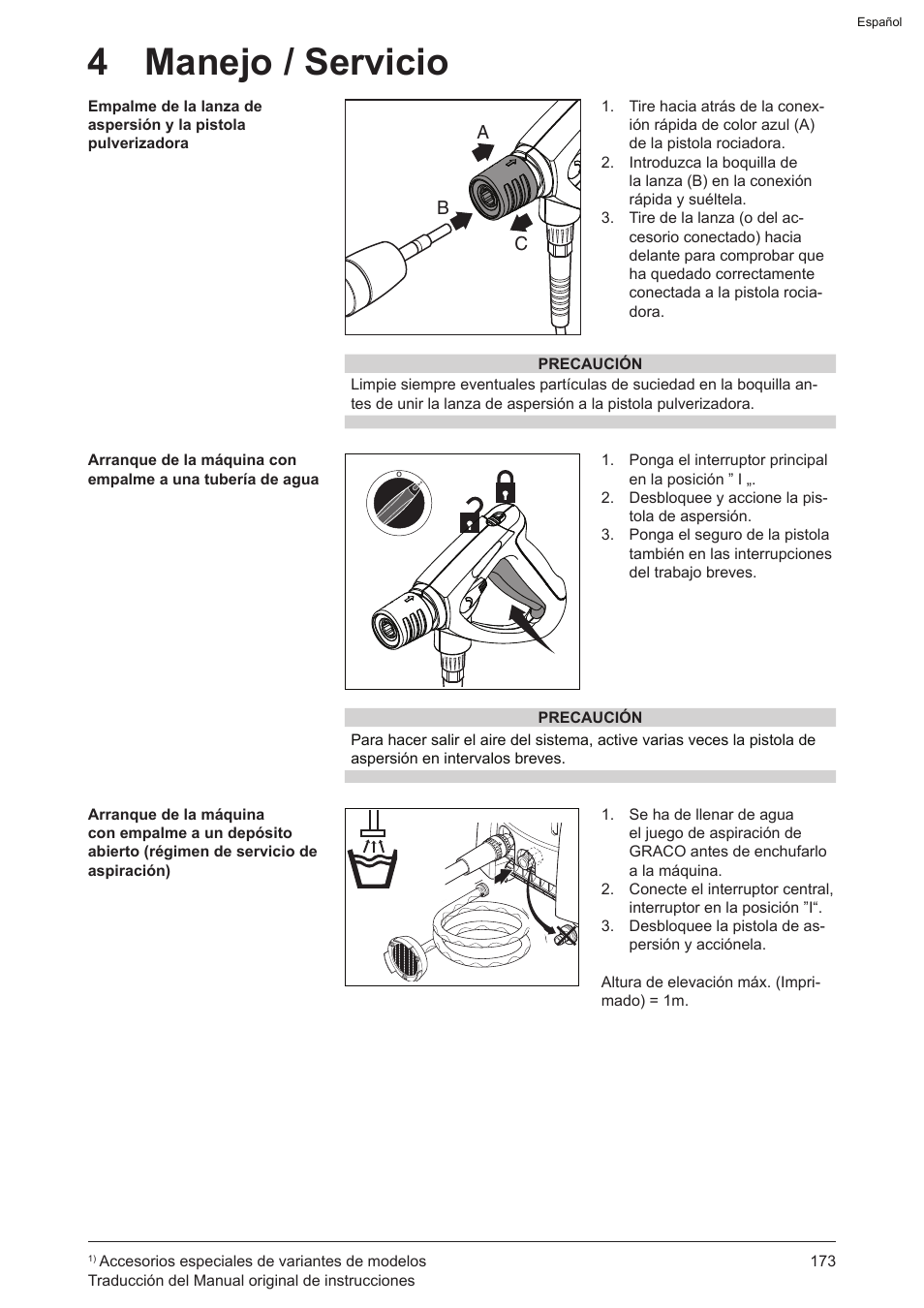 4 manejo / servicio | Graco AquaMax-E 3050 User Manual | Page 173 / 396