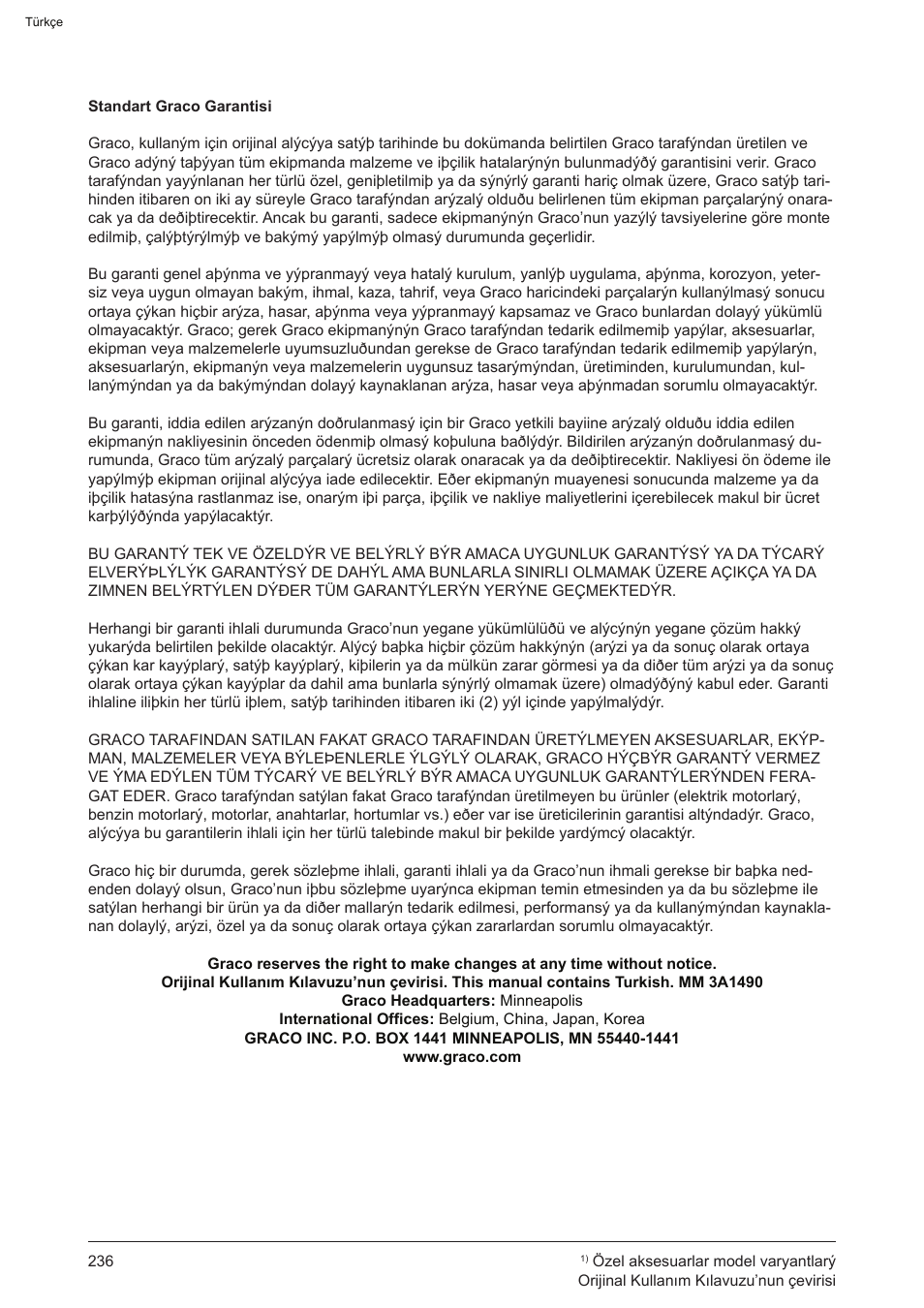 Graco AquaMax-E 3050 User Manual | Page 236 / 396