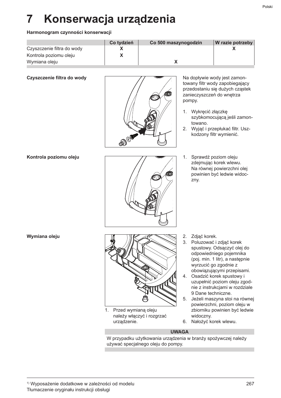 7 konserwacja urządzenia | Graco AquaMax-E 3050 User Manual | Page 267 / 396