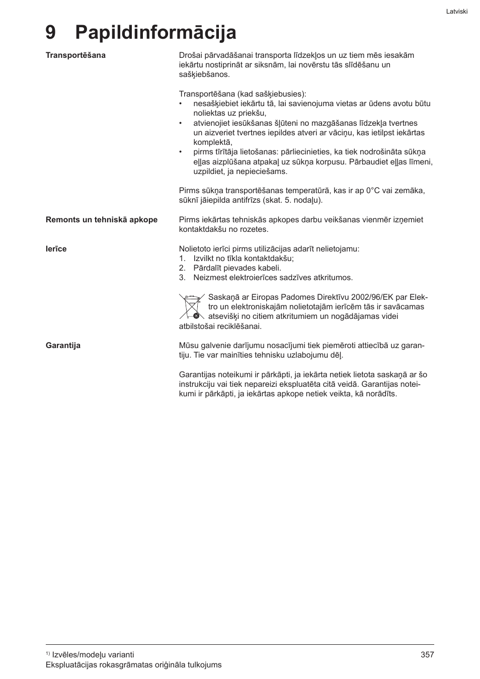 9 papildinformācija | Graco AquaMax-E 3050 User Manual | Page 357 / 396