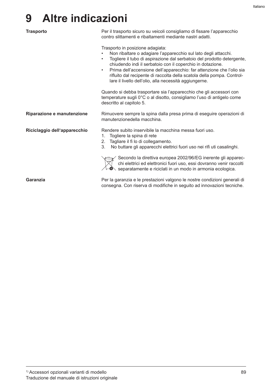 9 altre indicazioni | Graco AquaMax-E 3050 User Manual | Page 89 / 396