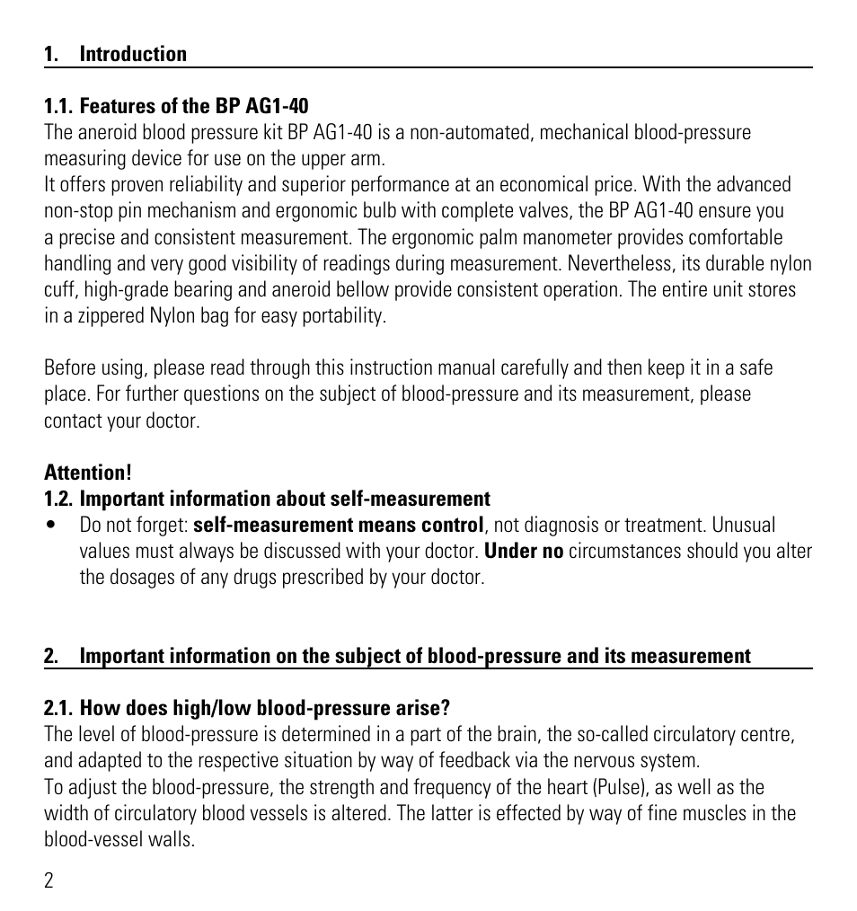 Microlife AG1-40 User Manual | Page 5 / 64
