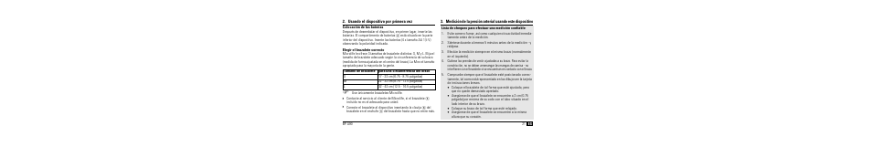 Usando el dispositivo por primera vez, Colocación de las baterías, Elegir el brazalete correcto | Microlife BP A90 User Manual | Page 23 / 153