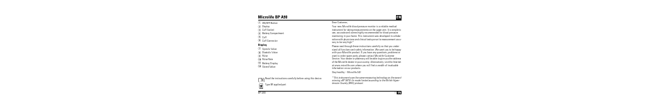 Microlife bp a90 | Microlife BP A90 User Manual | Page 3 / 153