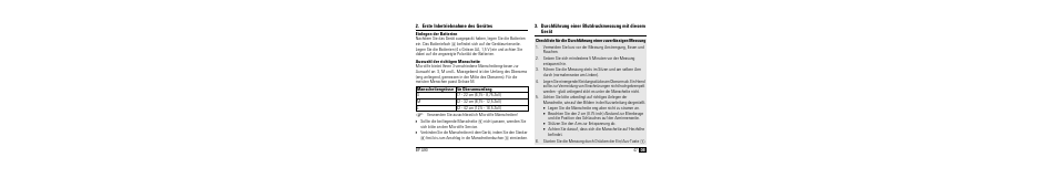Erste inbetriebnahme des gerätes, Einlegen der batterien, Auswahl der richtigen manschette | Microlife BP A90 User Manual | Page 49 / 153