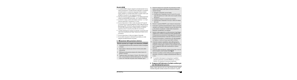 Modalità mam, Misurazione della pressione arteriosa | Microlife BP A100 Plus User Manual | Page 101 / 105