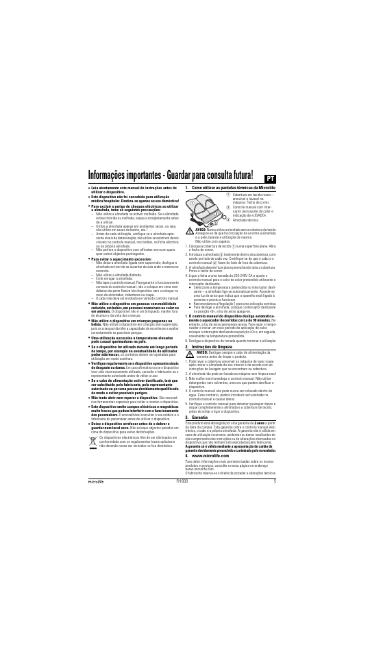 Microlife FH 600 User Manual | Page 5 / 26