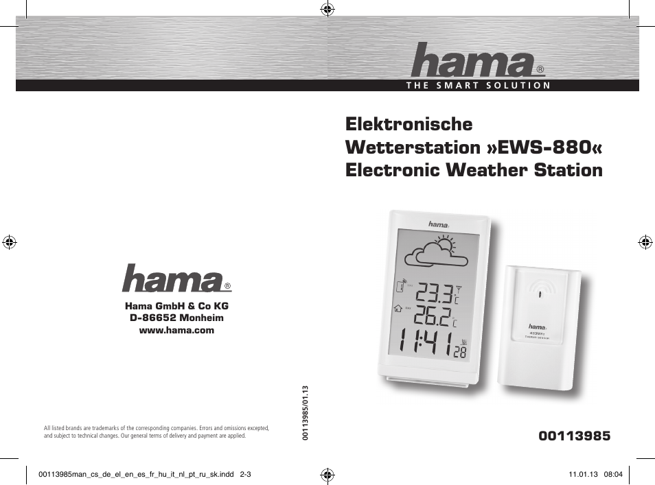 Hama EWS-880 User Manual | 38 pages