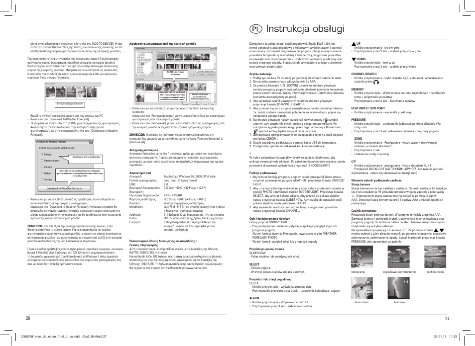 Qinstrukcja obsługi | Hama EWS-1200 User Manual | Page 14 / 18