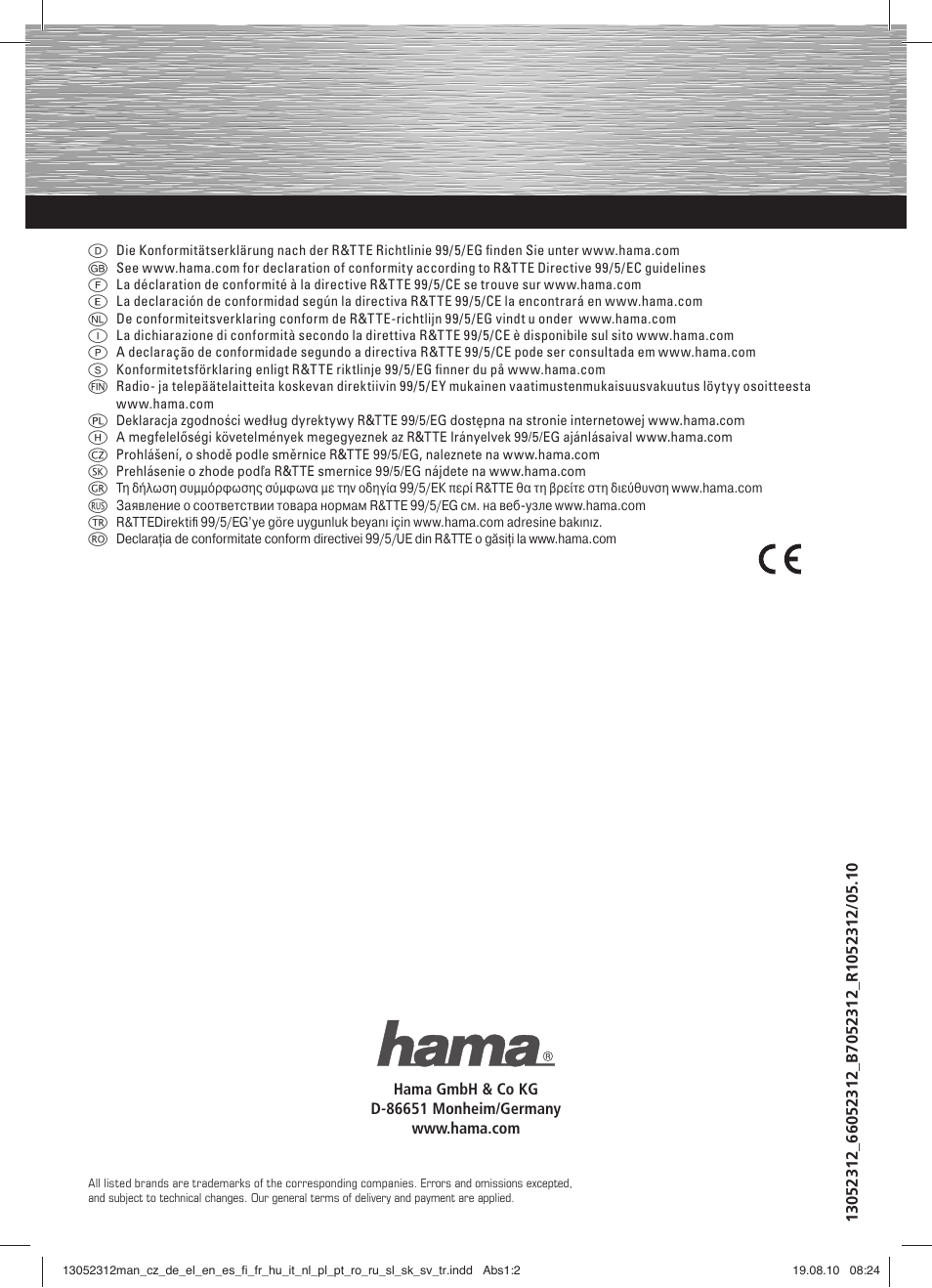 Hama RF 2000 User Manual | 15 pages