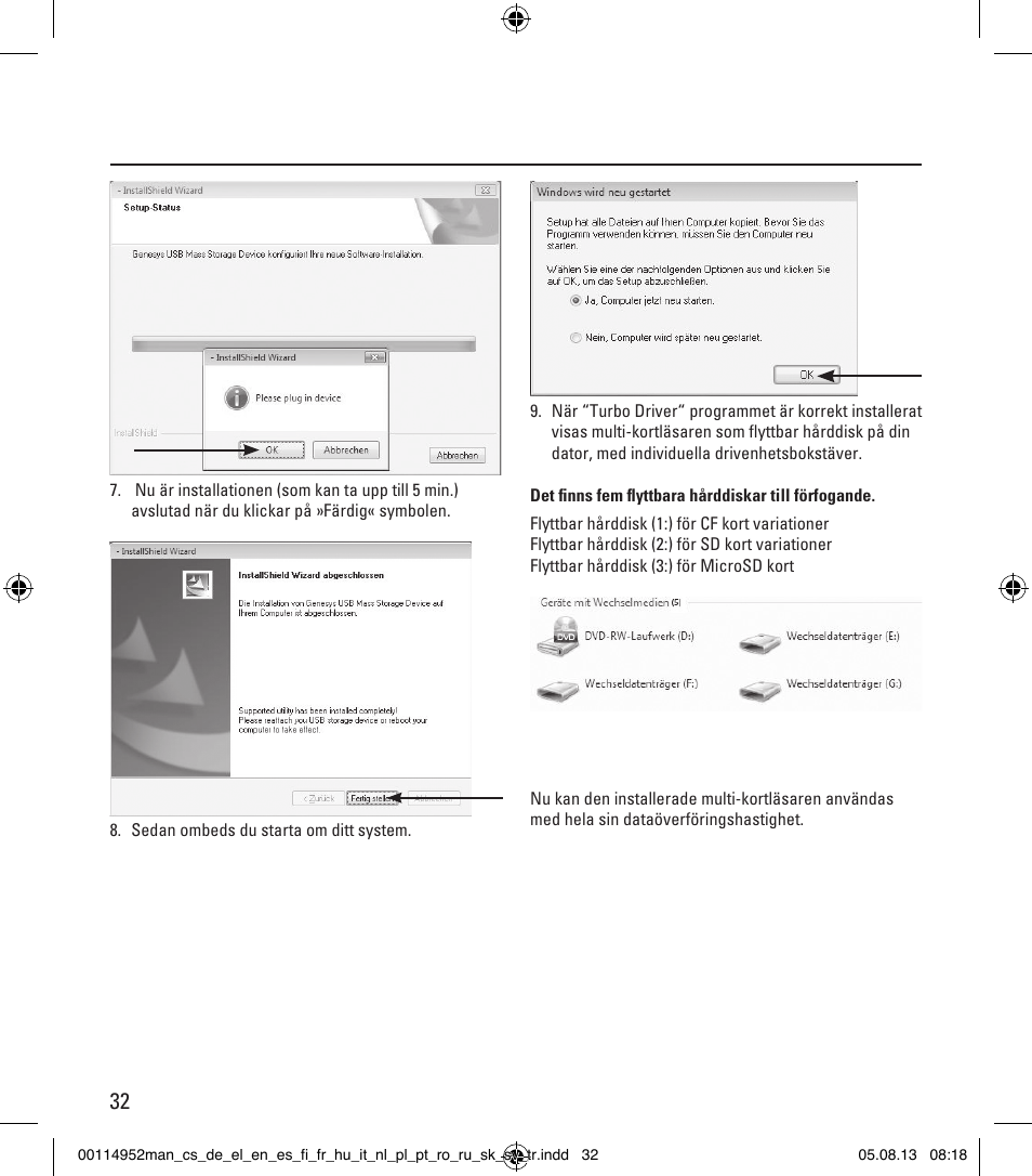 Hama Card Reader SuperSpeed 3in1 User Manual | Page 32 / 70